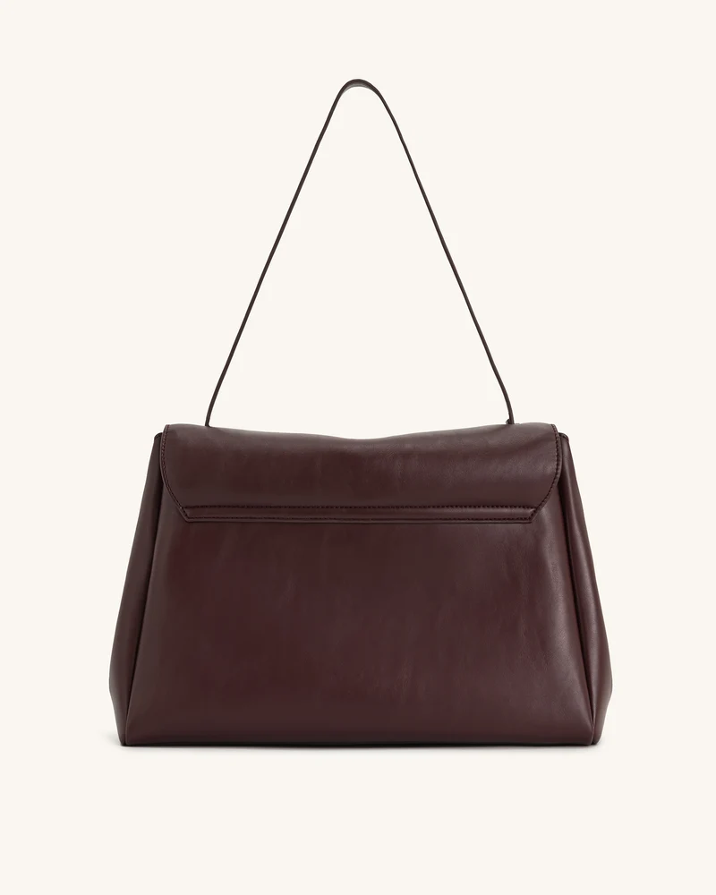 Hilary Schultertasche – Dunkles Burgunderrot