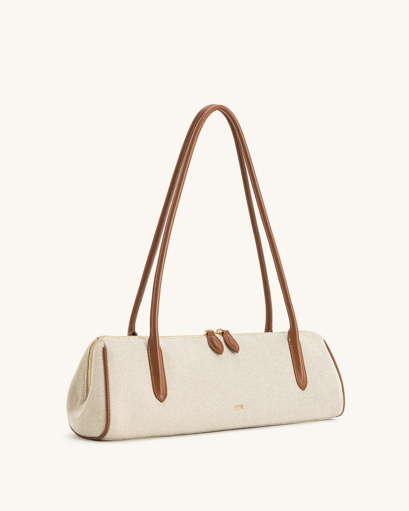Nova Schultertasche - Braunes Canvas