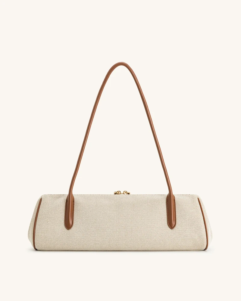 Nova Schultertasche - Braunes Canvas