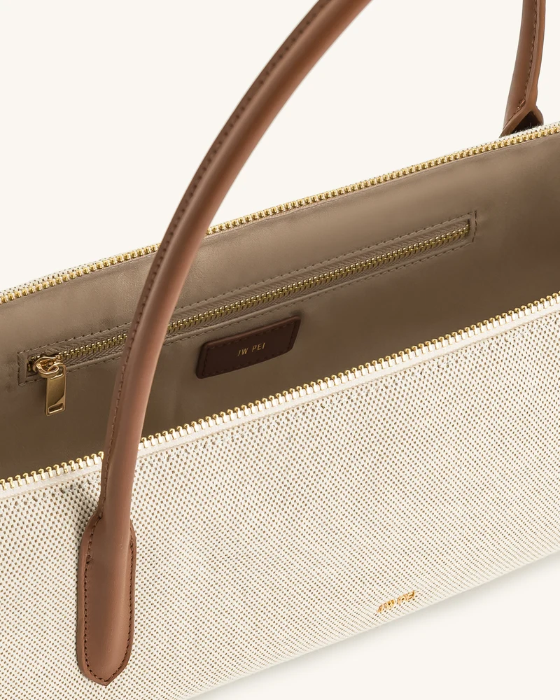 Nova Schultertasche - Braunes Canvas