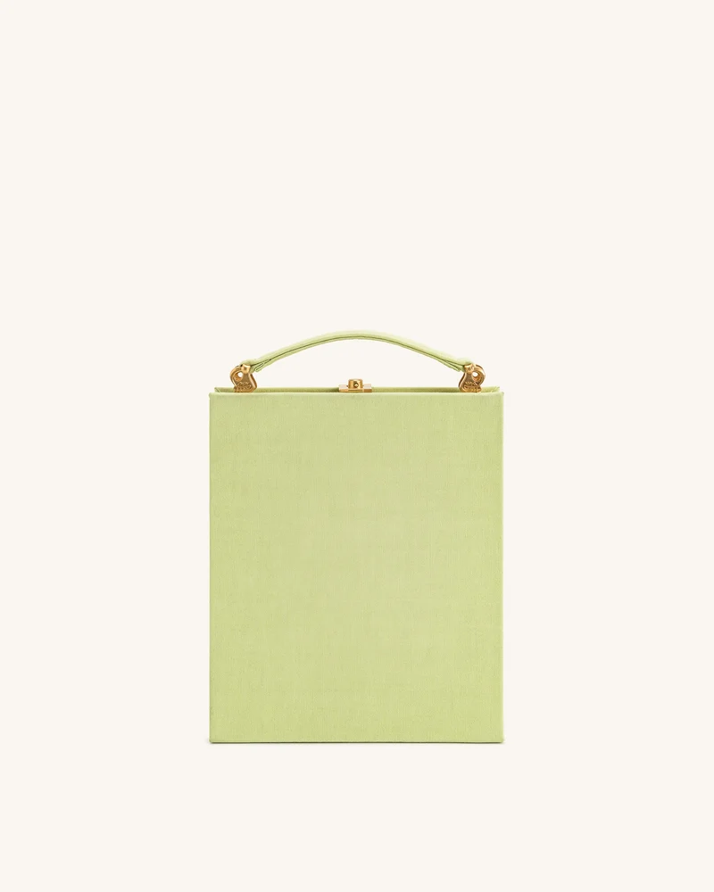 Taya-Welpenmuster Buchform Clutch Tasche - Hellgrün
