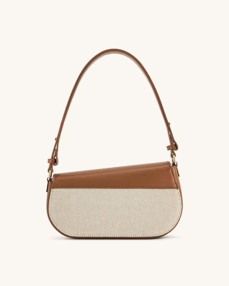 Addisyn Schultertasche - Braunes Canvas