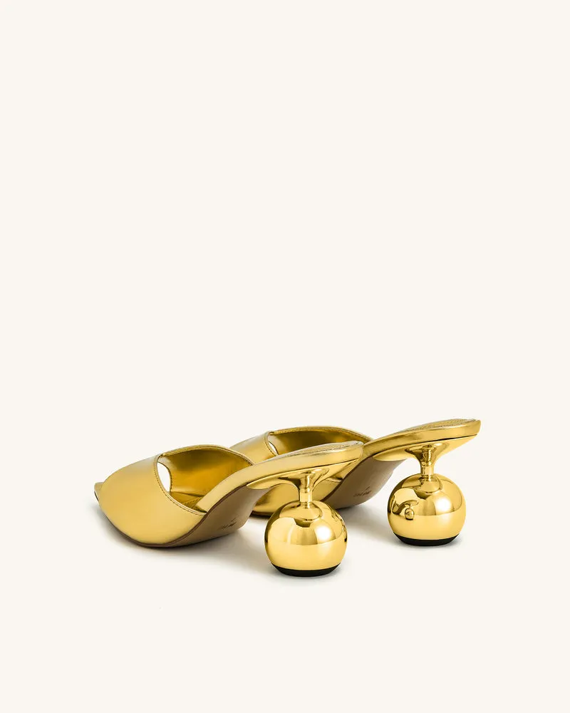 Ellie Mules mit Kugelabsatz - Gold