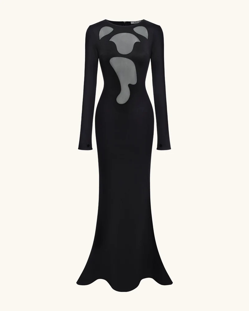 Ava Cutout Bodycon Kleid - Schwarz