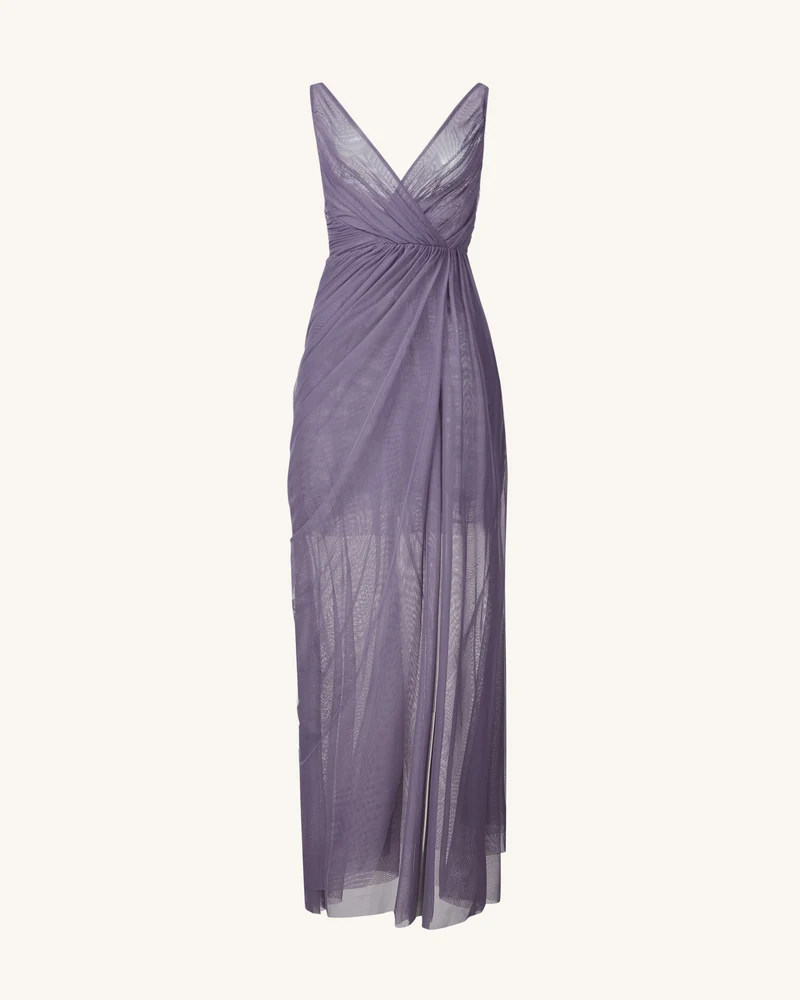 Luna Fließendes Mesh-Abendkleid - Lavendel