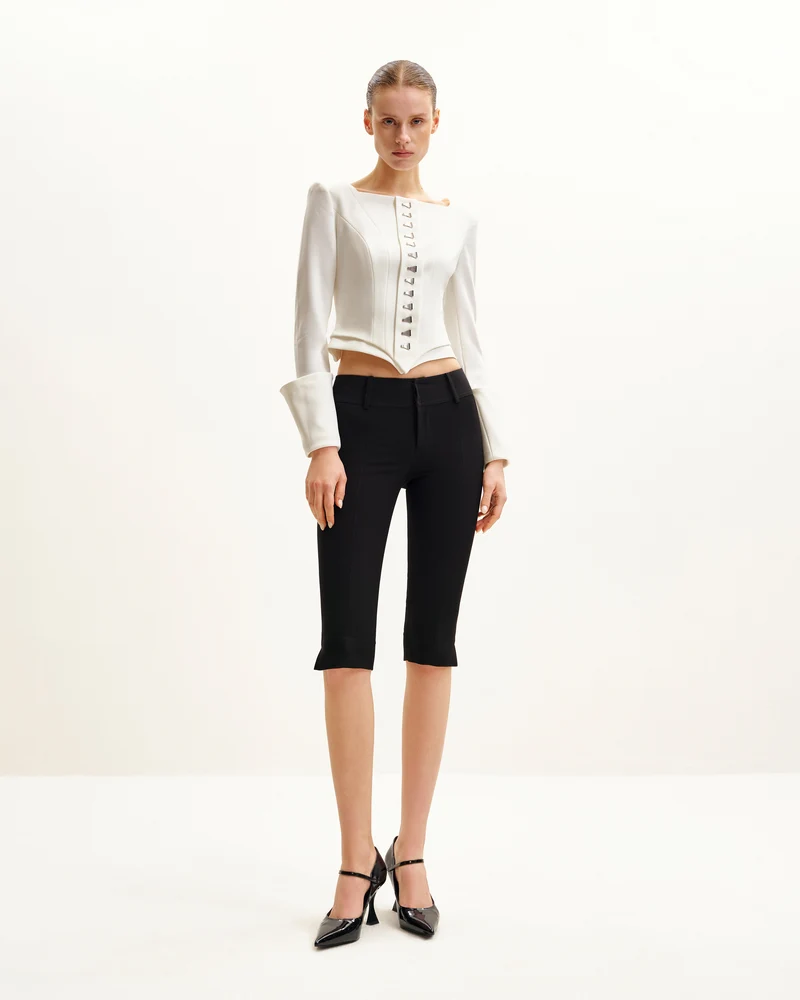 Lydia Korsett-inspirierter Blazer - Weiß