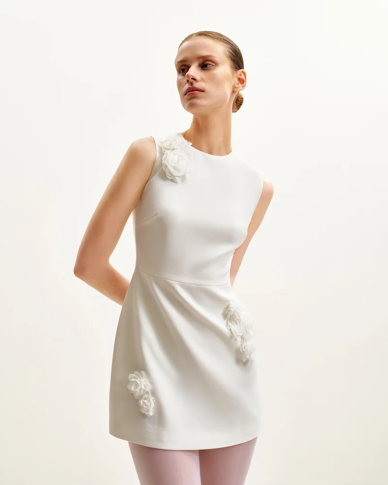 Blooming Beauty Abendkleid - Weiß