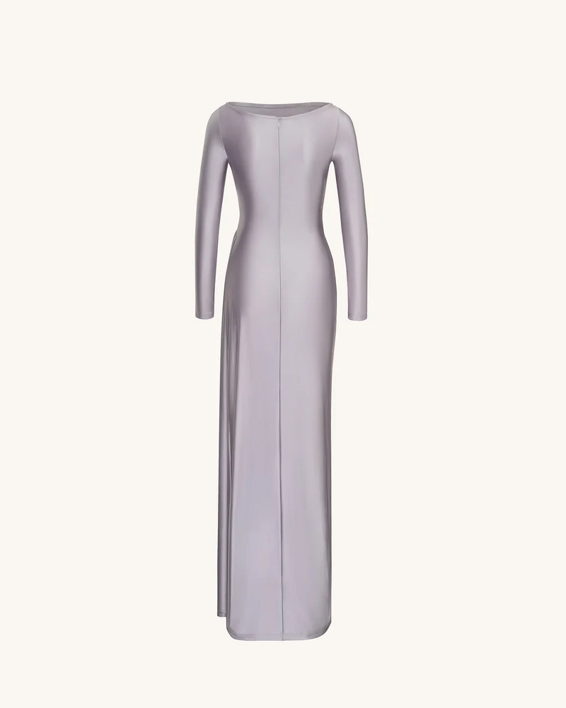 Amara Metallisches Rüschenkleid - Silber