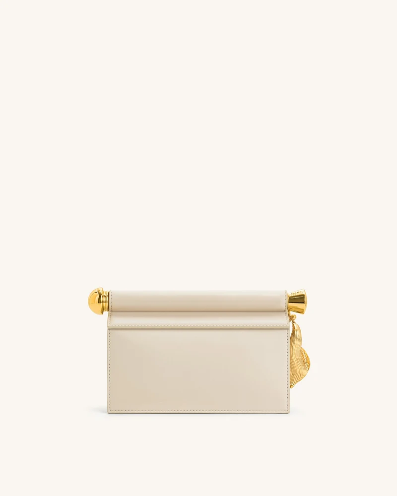 Pochette décorée d'un pendentif en métal Holly - Blanc