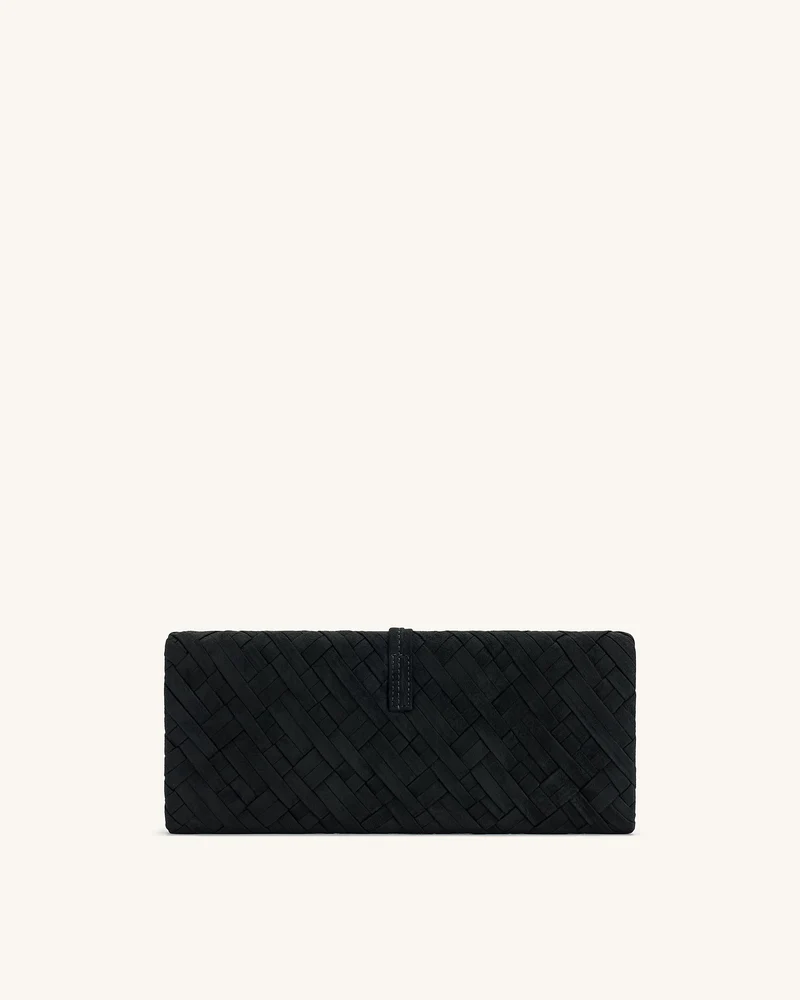 Zaria Geflochtene Clutch - Schwarz