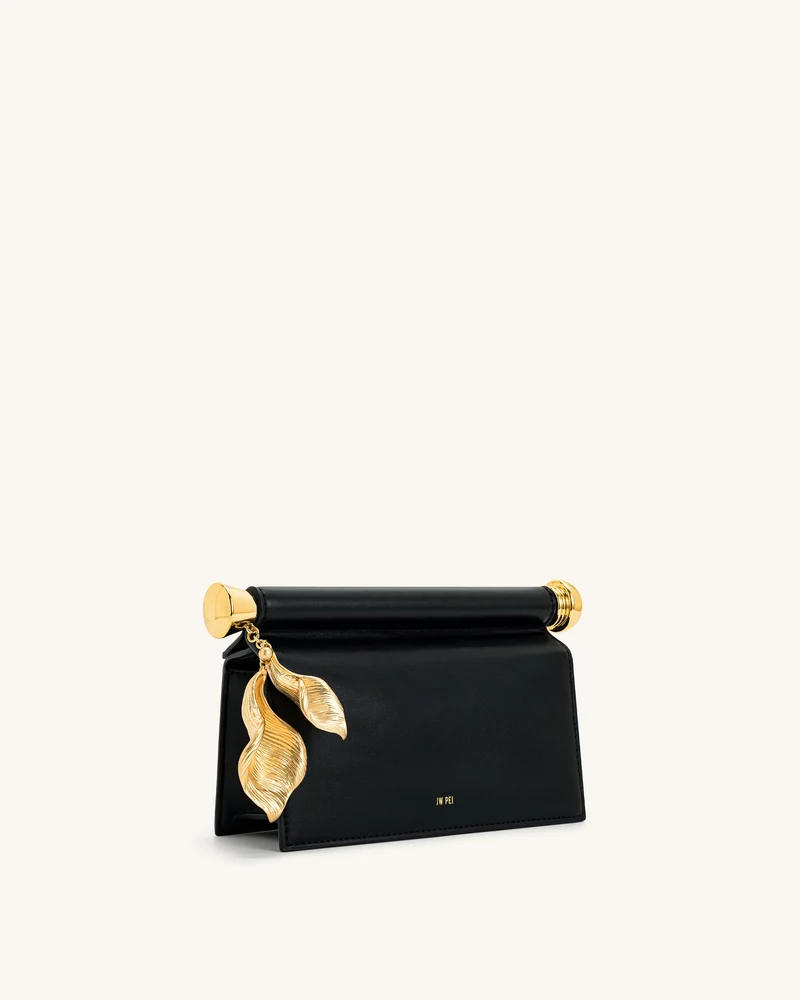 Holly Clutch mit Metallanhänger-Verzierung - Schwarz