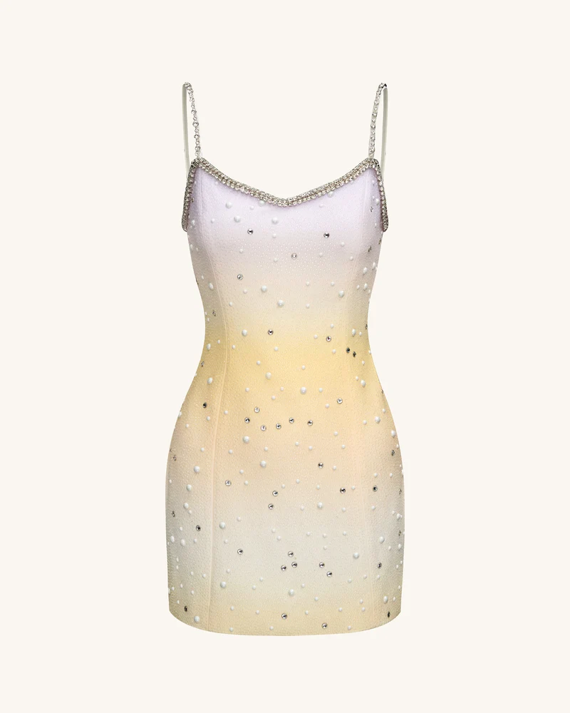 Sophia Kristallverzierte Mini-Kleid - Mehrfarbig