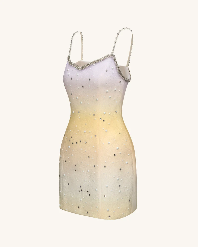 Sophia Kristallverzierte Mini-Kleid - Mehrfarbig