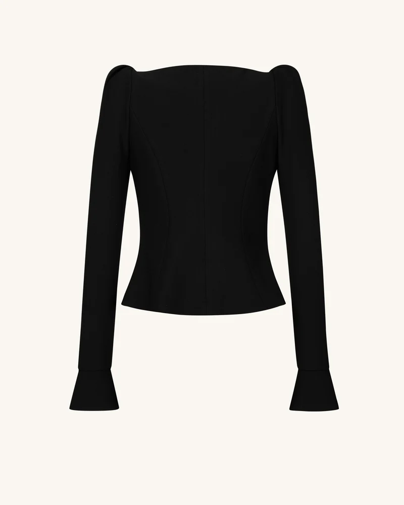 Olivia Blazer mit Puff-Schultern - Schwarz
