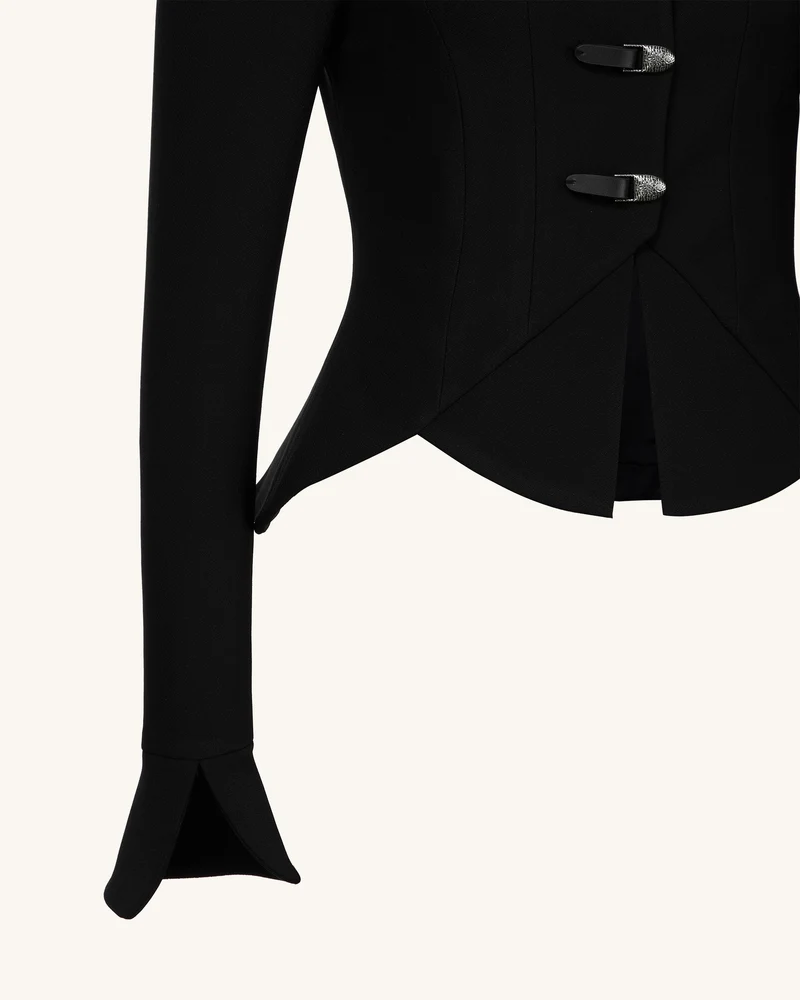 Olivia Blazer mit Puff-Schultern - Schwarz