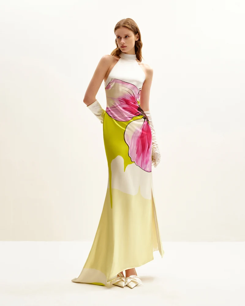 Olivia Blumenhalterkleid - Mehrfarbig