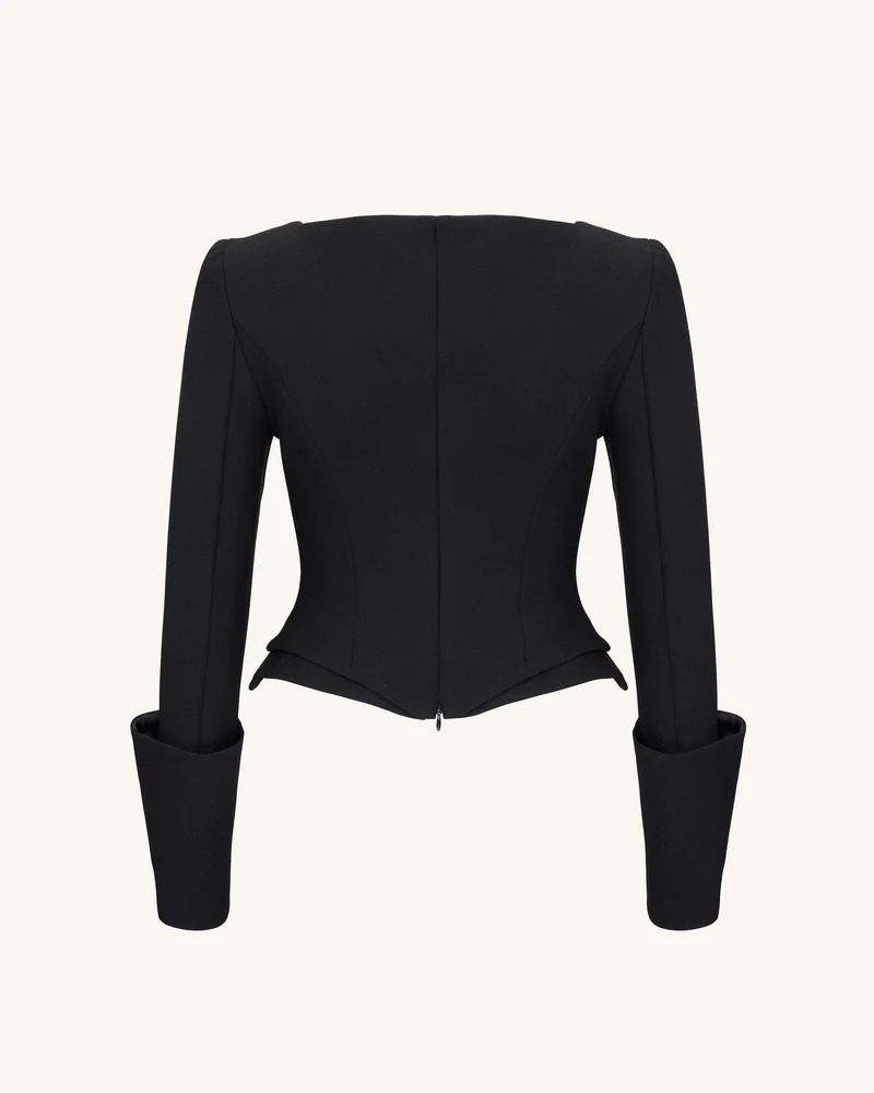 Lydia Korsett-inspirierter Blazer - Schwarz