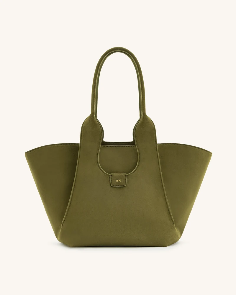 Cara Tasche aus Kunstwildleder - Dunkeloliv