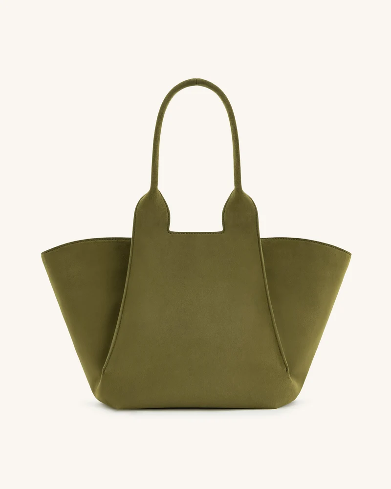Cara Tasche aus Kunstwildleder - Dunkeloliv