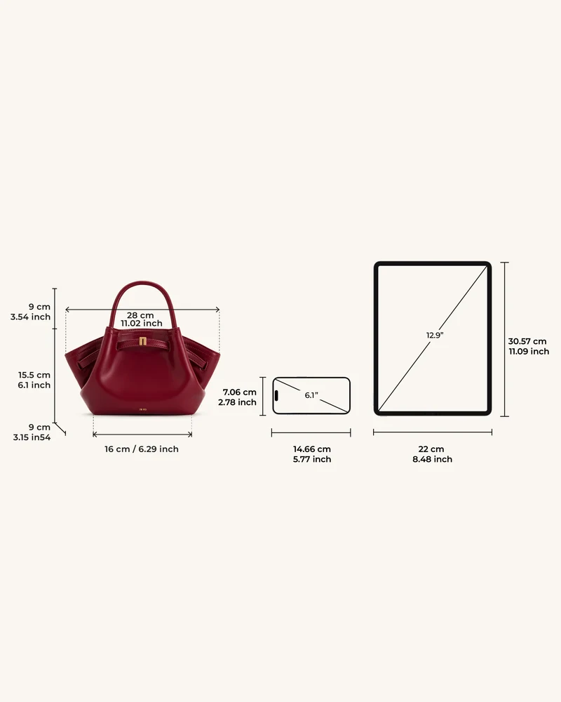 Hana Mini-Shopper - Karmesinrot
