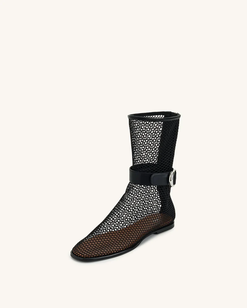 Sophia Mesh-Stiefel - Schwarz