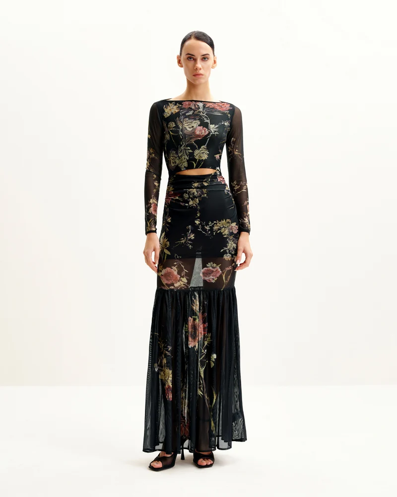 Alicia Bedrucktes Netzkleid - Mehrfarbig