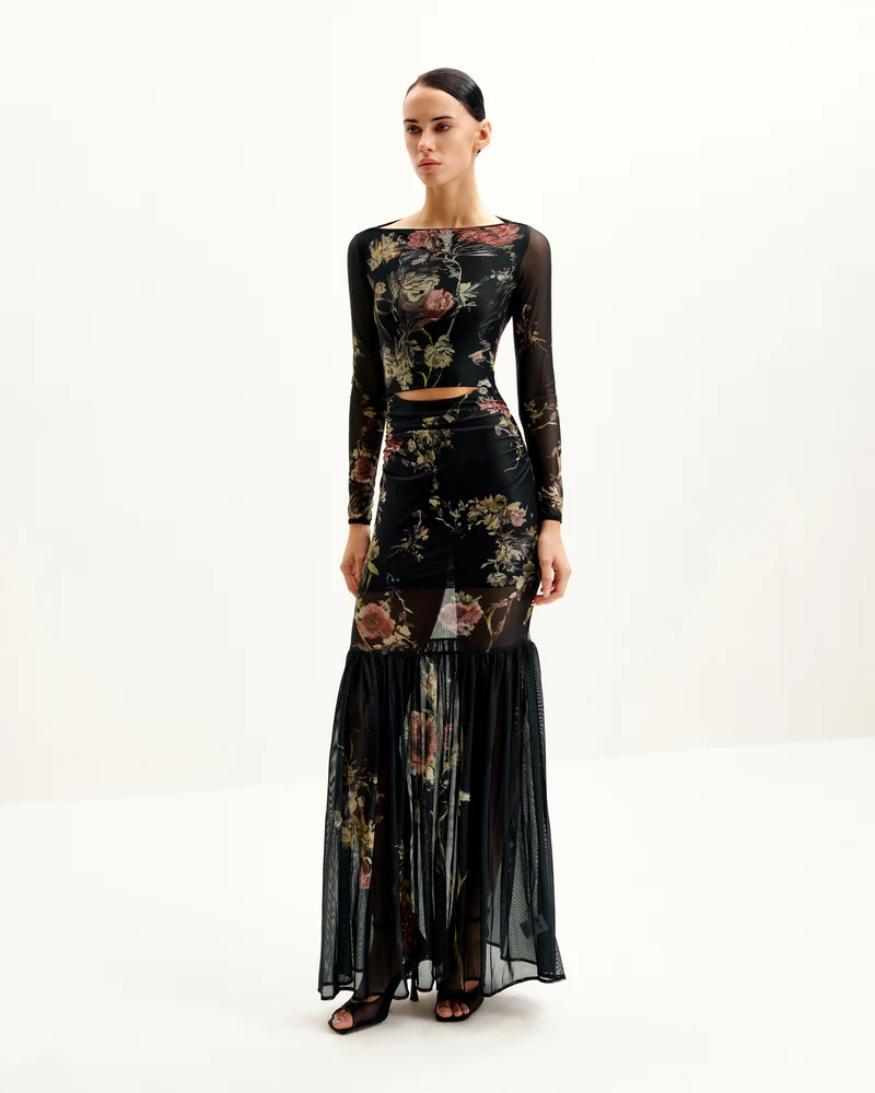 Alicia Bedrucktes Netzkleid - Mehrfarbig