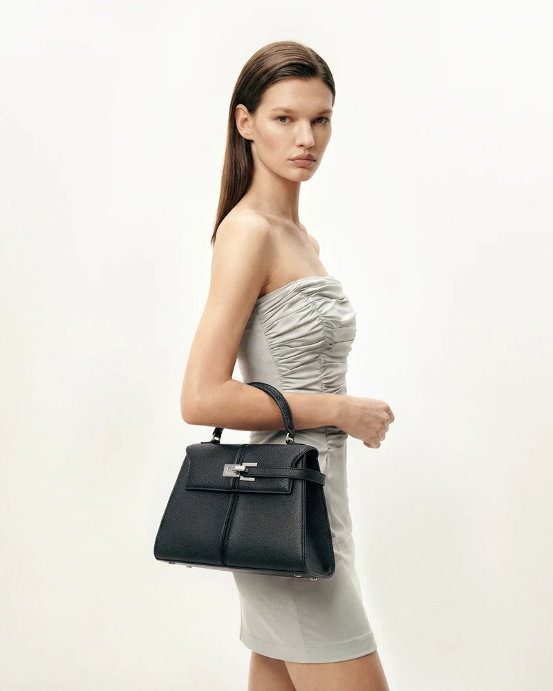 Elise Große Henkeltasche - Schwarz