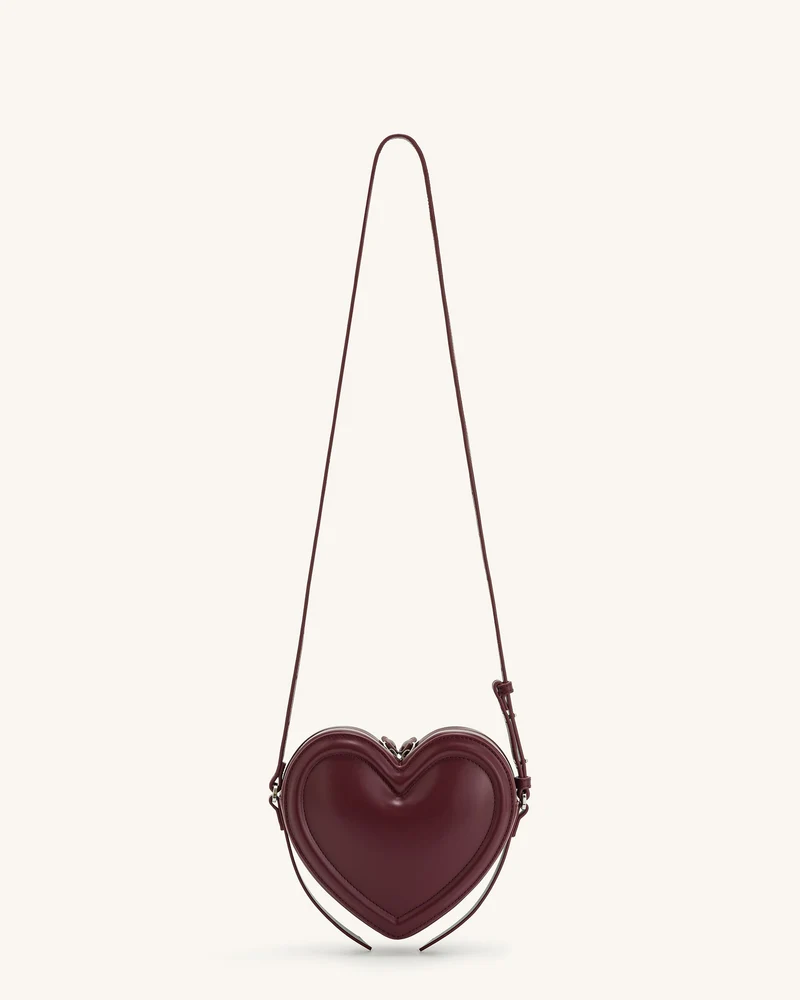 Arlene Herzförmige Tasche - Kastanienrot