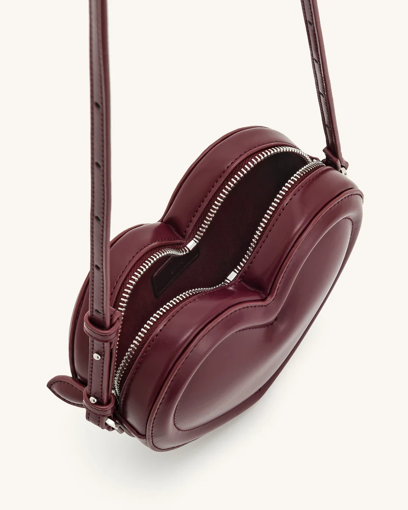 Arlene Herzförmige Tasche - Kastanienrot