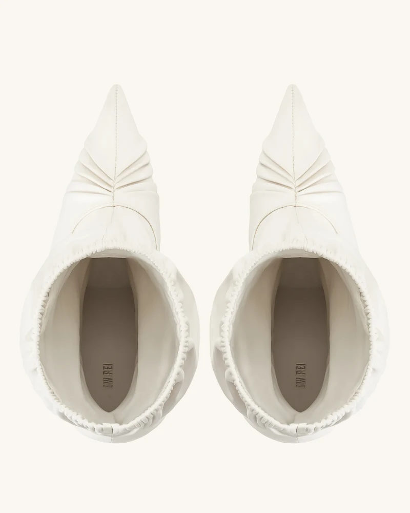 Joanne Lederstiefeletten mit Paneel-Details - Weiß