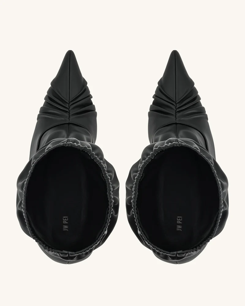 Joanne Lederstiefeletten mit Paneel-Details - Schwarz
