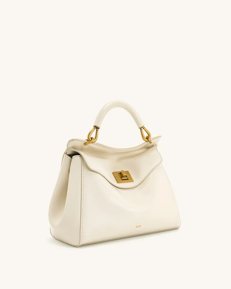 Lucia Klassische Top-Handtasche - Weiß