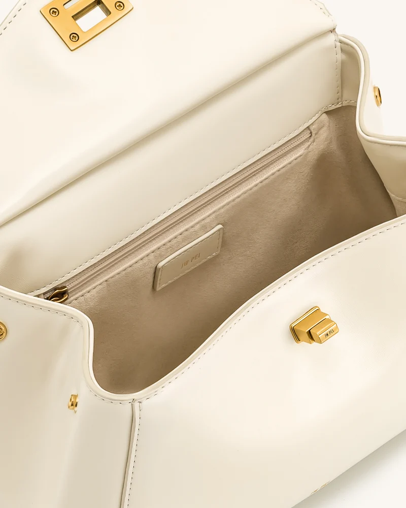 Lucia Klassische Top-Handtasche - Weiß