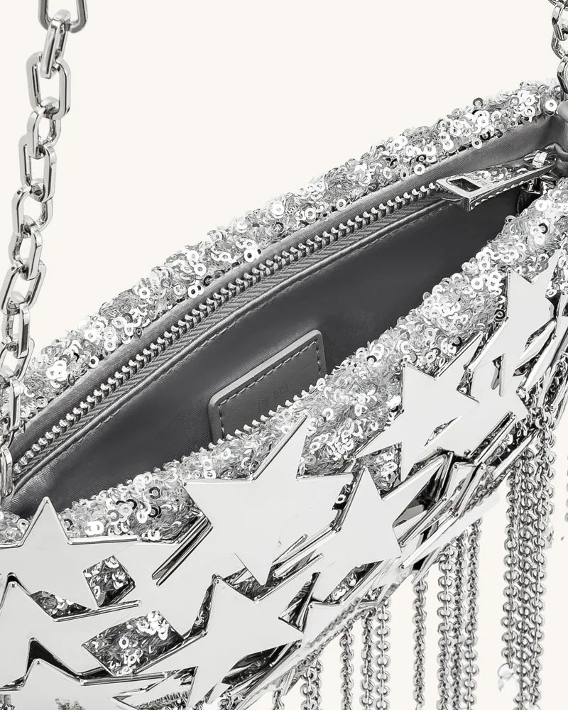 Anika Kettenhandtasche mit Stern-Verzierung - Silber