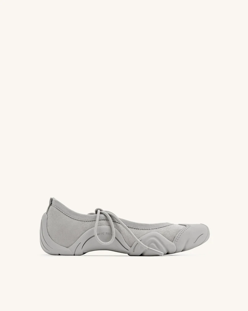 Caitlin Schnür-Ballerina-Sneaker - Grau