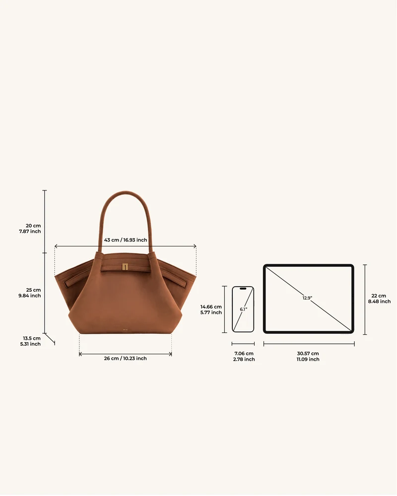 Hana mittelgroße Tote-Bag aus Kunstwildleder - Braun