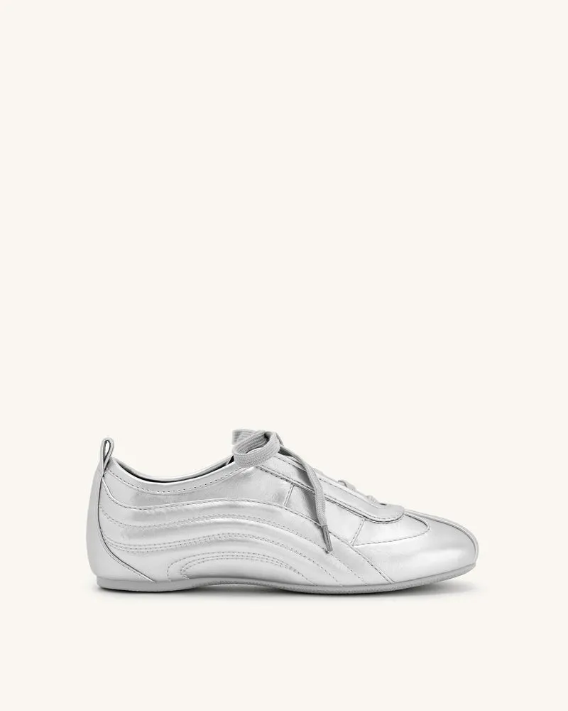 Ferne Stromlinienförmige Glänzende Turnschuhe - Silber