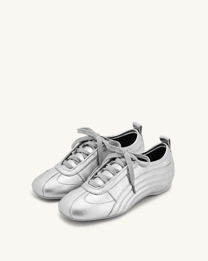 Ferne Stromlinienförmige Glänzende Turnschuhe - Silber