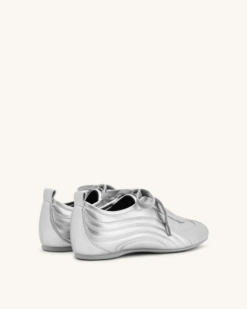 Ferne Stromlinienförmige Glänzende Turnschuhe - Silber