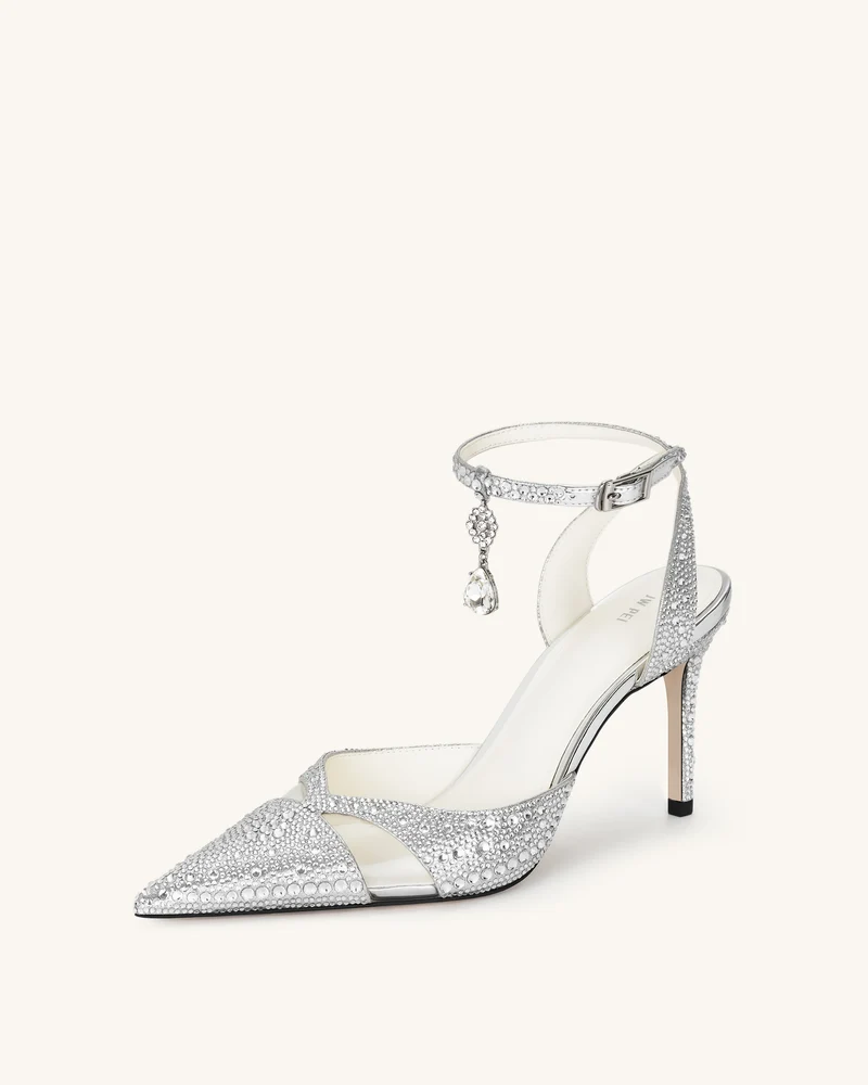 Haidi künstliche Kristall-Pumps - Silber