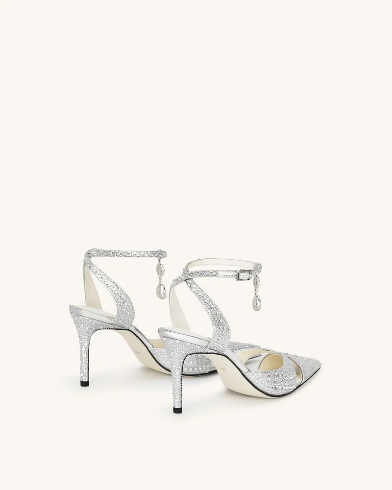 Haidi künstliche Kristall-Pumps - Silber