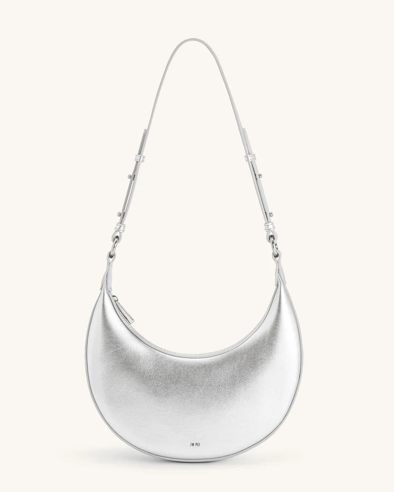 Carly Mittlere Schultertasche - Silber