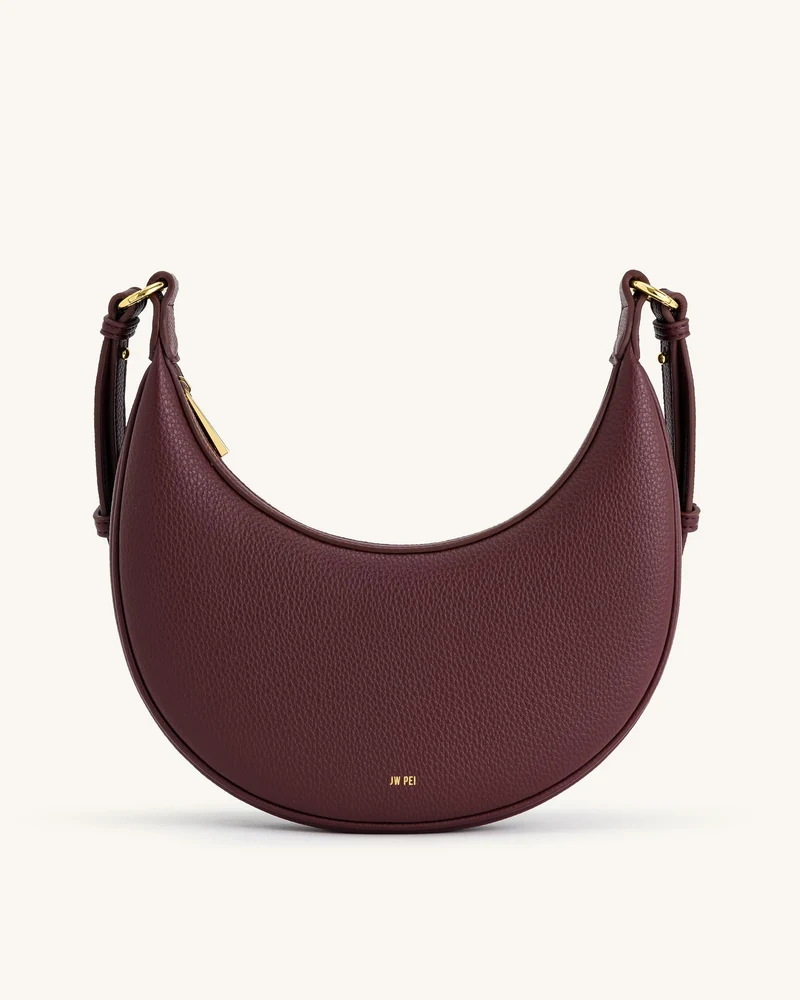 Carly Mittlere Schultertasche - Tiefes Karmesinrot
