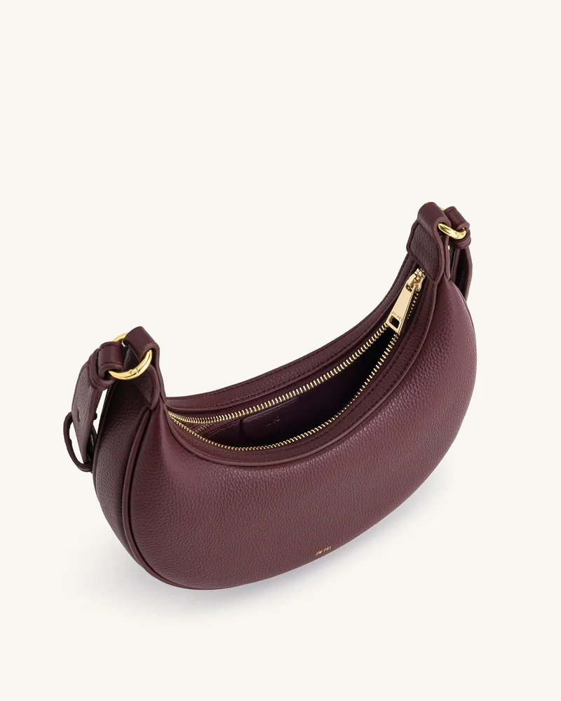 Carly Mittlere Schultertasche - Tiefes Karmesinrot