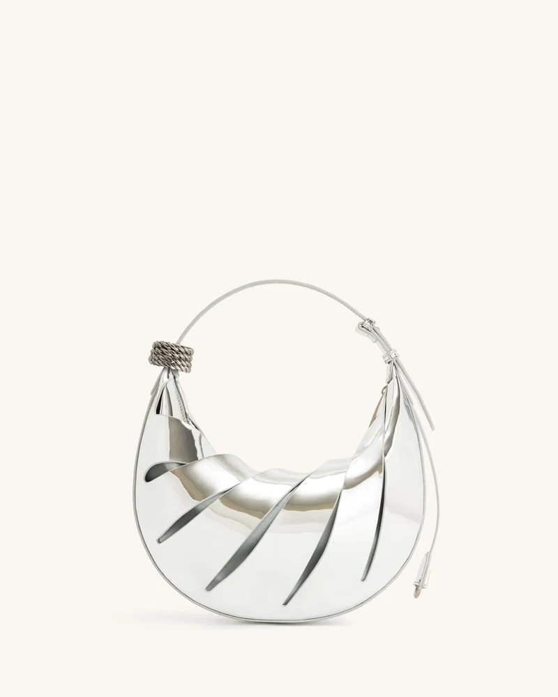 Jana Schultertasche mit Aussparungen - Silber