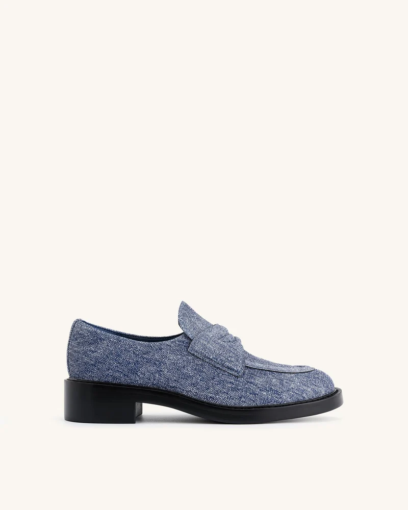 Micah Denim geprägter Chunky Loafer - Blau