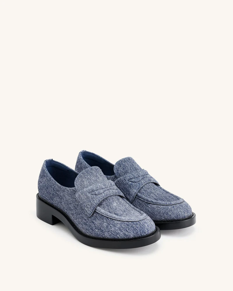 Micah Denim geprägter Chunky Loafer - Blau