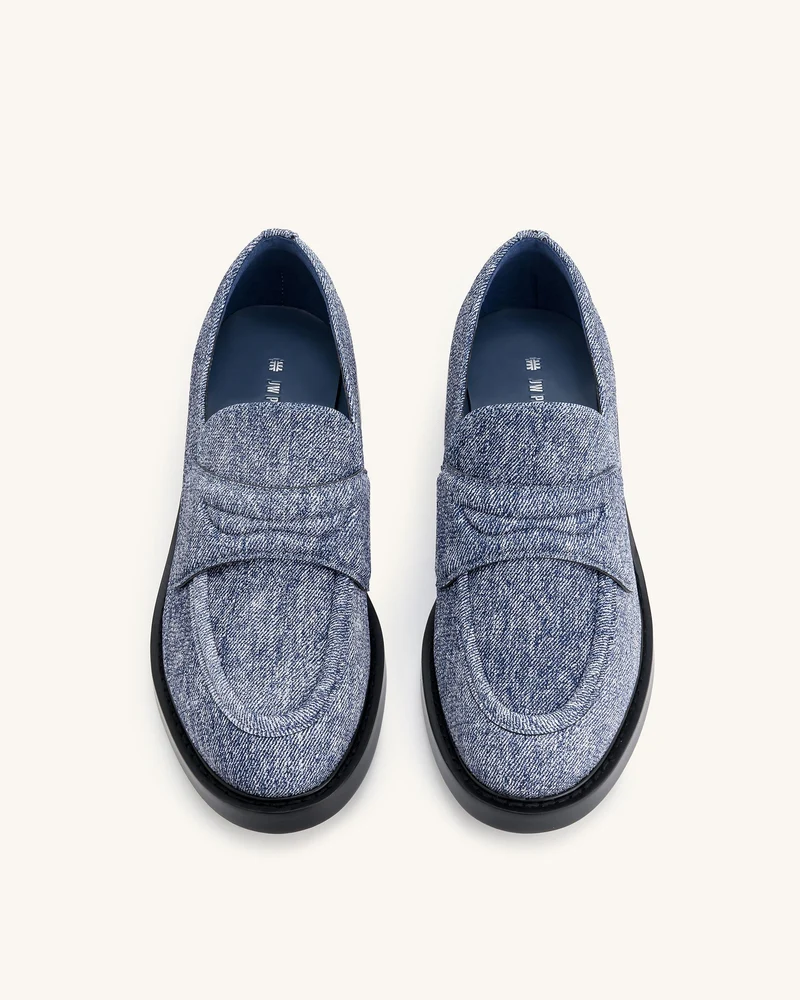 Micah Denim geprägter Chunky Loafer - Blau