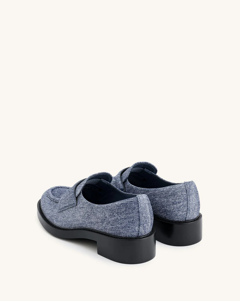 Micah Denim geprägter Chunky Loafer - Blau